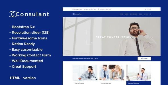 Consulant - Corporate & Business HTML5 Template