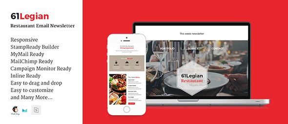 61 Legian Restaurant Email Template