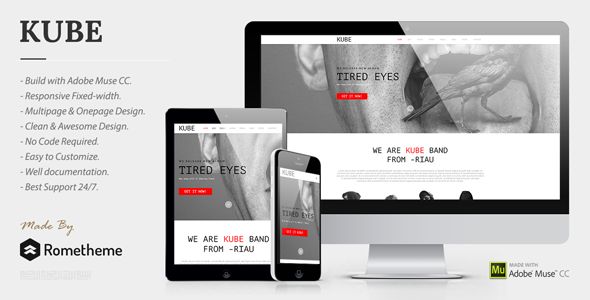 Kube - Musician, DJ, Band, Music Muse Template
