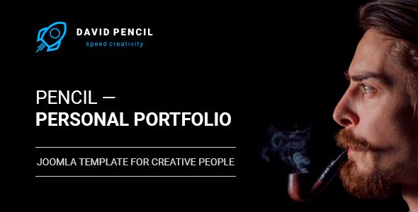 Pencil — Personal Portfolio and One Page Resume, Responsive Joomla Template