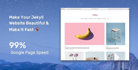 Nubia - Minimal Blog and Magazine Jekyll Theme