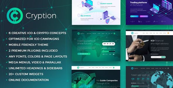 Cryption - ICO/ Cryptocurrency & Blockchain WordPress Theme