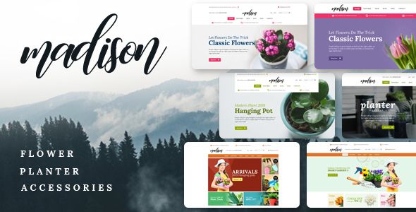 Madison - Flowers, Plant, Beauty, Gardening tools, Food store, Nursery Shopify Theme