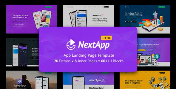 NextApp – App Landing Page Template Kit