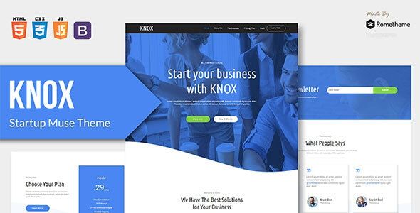KNOX - App Landing Page HTML Template