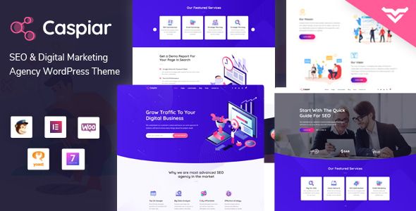 Caspiar - Digital Marketing & Agency WordPress Theme Preview