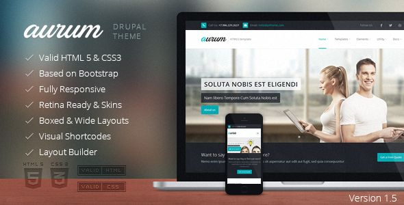 Aurum - Responsive Multipurpose Drupal Theme