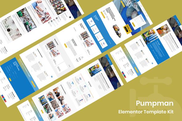 Pumpman - Plumbing Service Elementor Template Kit