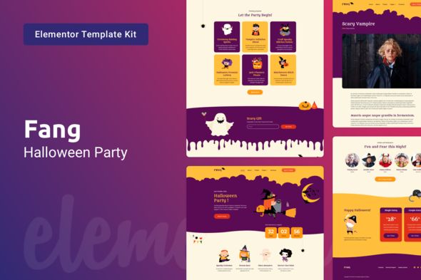 Fang — Halloween Party Template Kit for Elementor