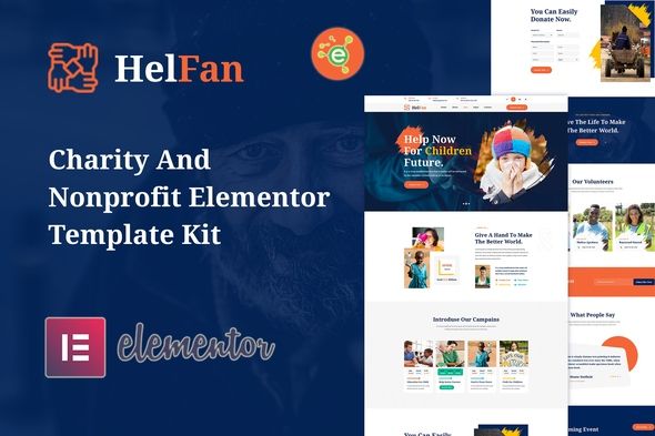 Helpnest – Charity Elementor Template Kit