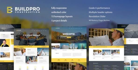 BuildPro - Business/ Building & Construction WordPress Theme