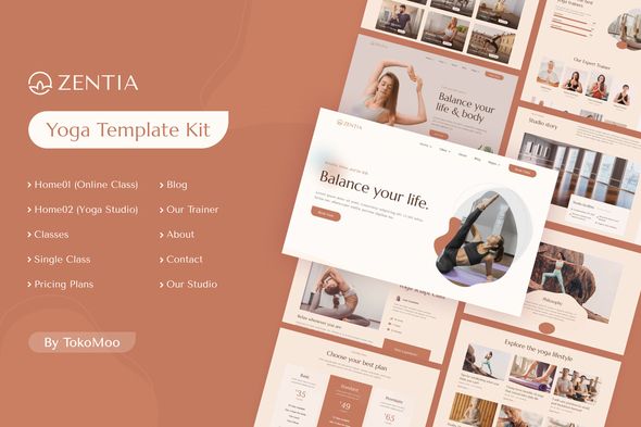 Zentia - Yoga Teacher & Studio Elementor Template Kit