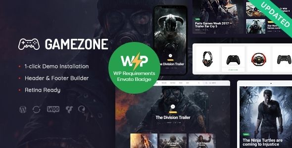Gamezone - Video Gaming Blog & Esports Store WordPress Theme