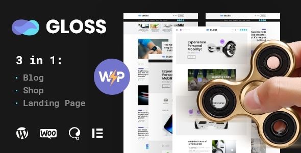 Gloss - Viral News Magazine WordPress Blog Theme + Shop