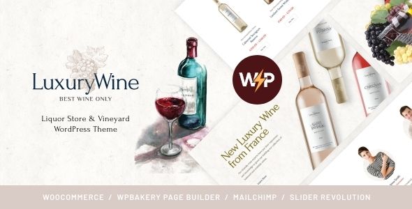 Luxury Wine - Liquor Store & Vineyard WordPress Theme + Shop Download