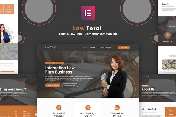 LawTeral - Legal & Law Firm Elementor Template Kit preview