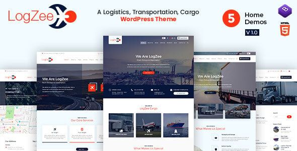 Logzee - Logistics, Transportation, Cargo WordPress Theme Preview