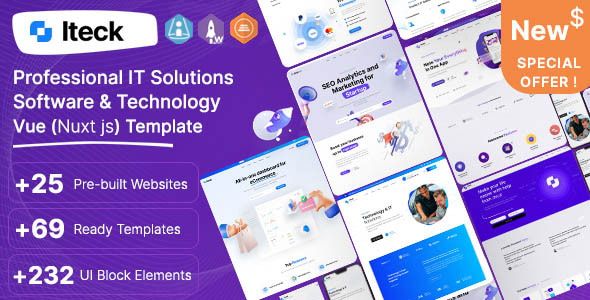 Iteck – Vue Software Technology Template