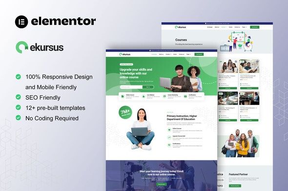 eKursus - Online Course & Education Elementor Template Kit