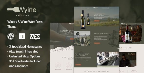 Wyine - Winery/ Wine Shop Theme