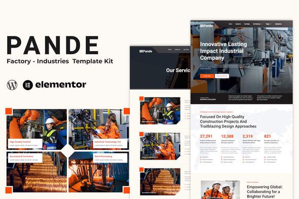 Pande – Factory & Industrial Elementor Template Kit Preview