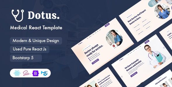 Dotus – Health& Medical React Template