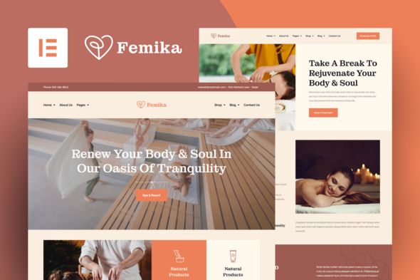 Femika - Spa Center & Wellness Elementor Pro Template Kit