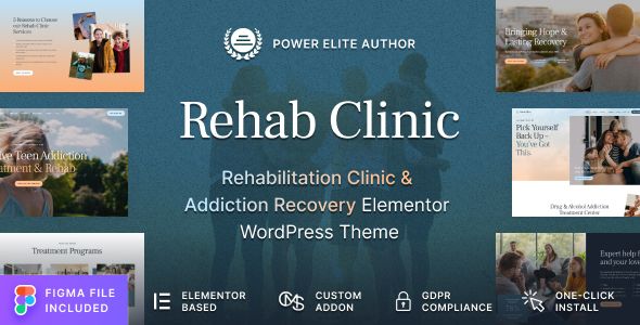 Rehab Clinic - Addiction Recovery Center WordPress Theme