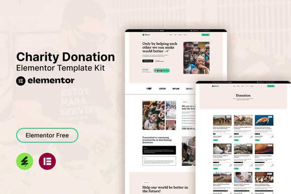 Givvy - Charity Donation Elementor Template Kit