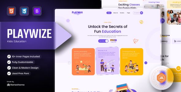 Playwize - Kids Education HTML Template