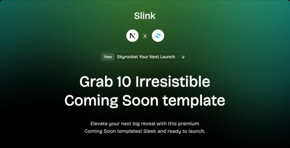 Slink - Coming Soon Nextjs Template
