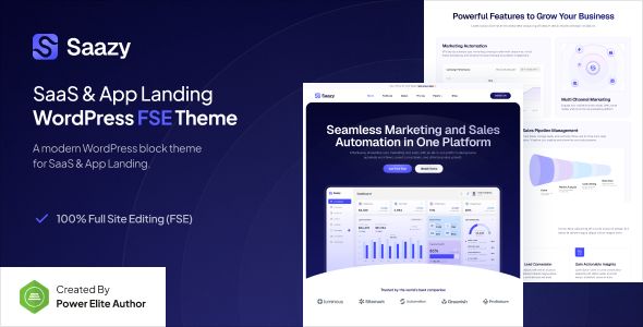 Saazy - SaaS & App Landing Page Gutenverse FSE WordPress Theme 2 Saazy - SaaS & App Landing Page Gutenverse FSE WordPress Theme