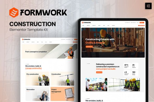Formwork - Construction Elementor Template Kit
