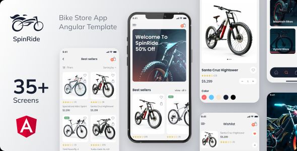 SpinRide - Bike Store Angular Mobile App | PWA