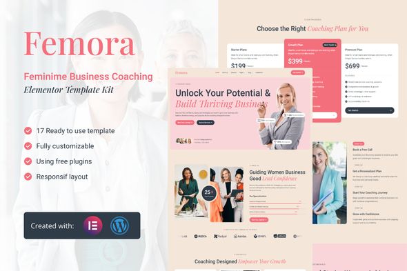 Femora - Feminime Business Coaching Elementor Template Kit