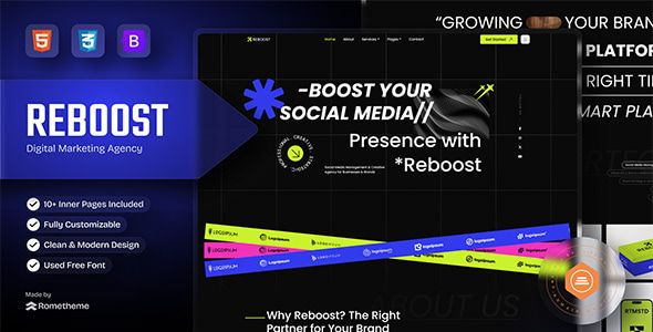 Reboost Digital Marketing Agency HTML Template