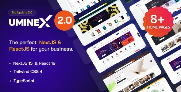 Uminex- Digital Store React & NextJS Template