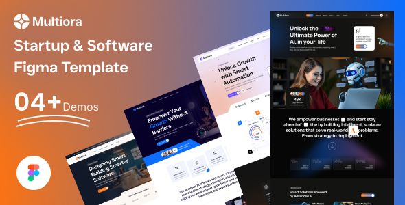 Multiora - Startup/ AI/ SaaS & Software Figma Template