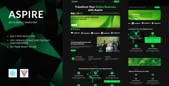 Aspire - SEO & Digital Marketing React Template