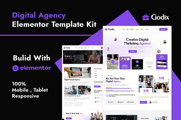 Godix - Digital Agency Elementor Template Kit