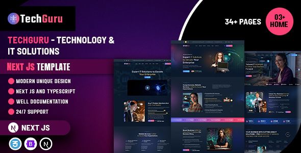 Techguru - Technology & IT Solutions Next Js Template