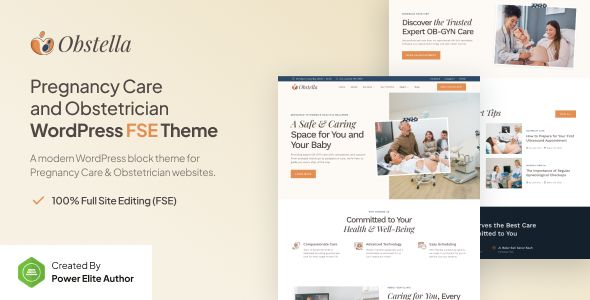 Obstella – Pregnancy Care & Obstetrician Gutenverse FSE WordPress Theme