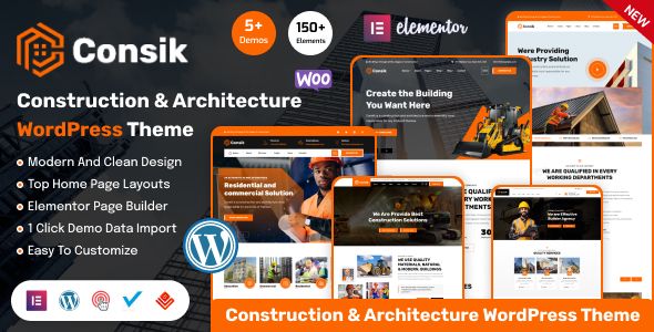 Consik - Construction/ Building & Architecture WordPress Theme
