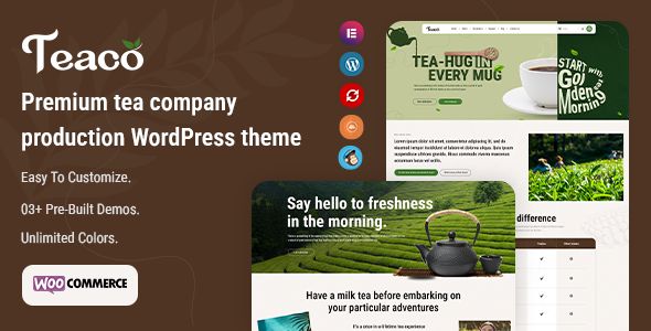 Teaco – Tea Company & Organic Store WordPress Theme