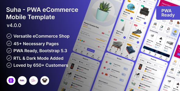 Suha - PWA eCommerce Mobile Template