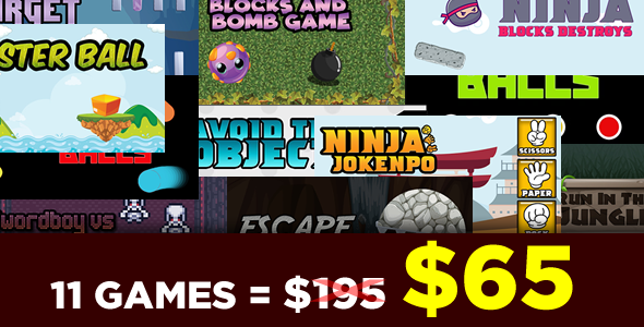 Bundle 11 Games - HTML5 Games \"Construct 3\"