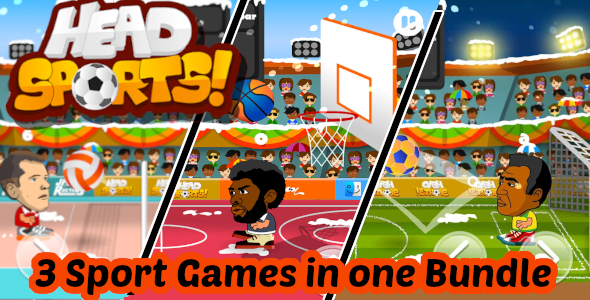 Head Sports Unity (Android and iOS) Project With Admob - 3 Sport Games in 1 Bundle NULLED