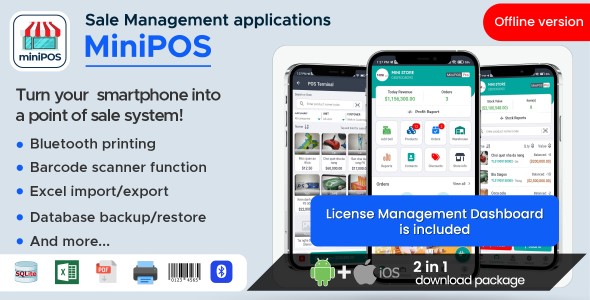 MiniPOS Offline - Xamarin.Forms Mobile POS Application with License System