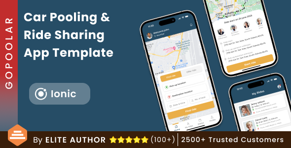 Carpooling App | Bike Pooling App | Ride Sharing App | Car sharing App | Ionic | GoPoolar