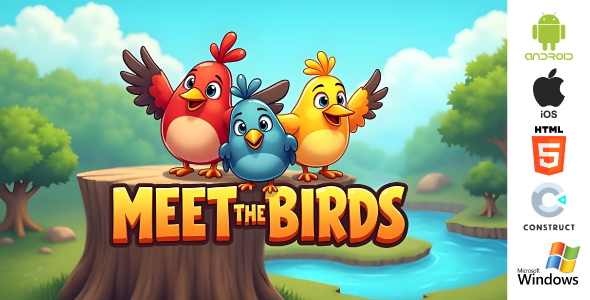 Meet The Birds Game- Educational Game - HTML5, Construct 3 Game